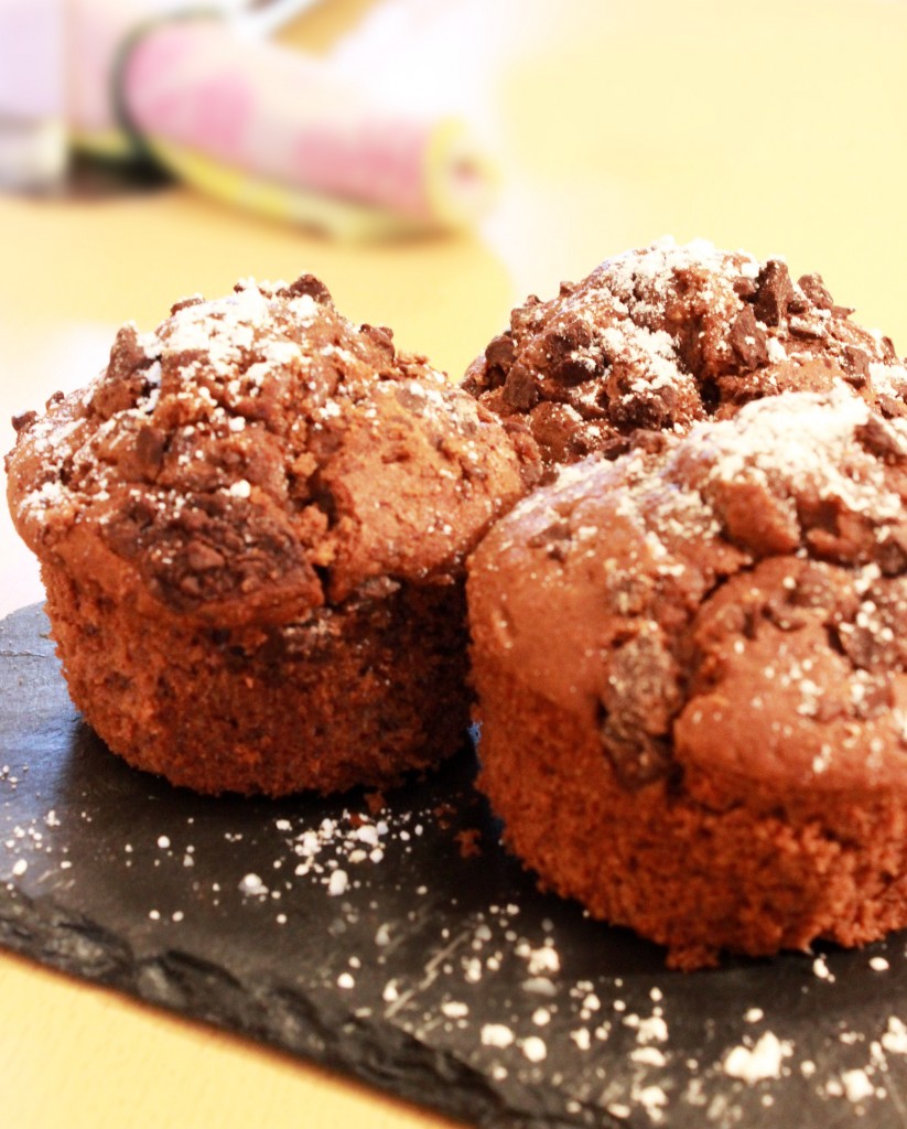 Muffins au chocolat et chunks