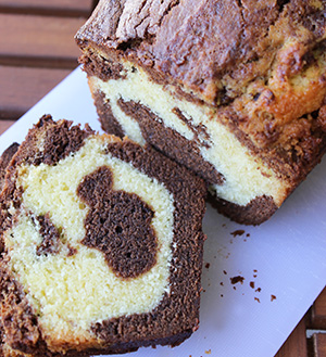 Cake marbré au chocolat