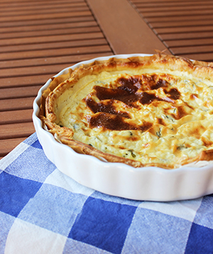 Tarte au cresson et fromage de chevre