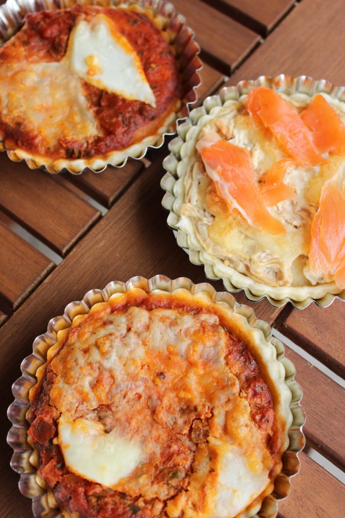 Mini-quiches ou tartelettes à la sauce tomate et mozzarella 2